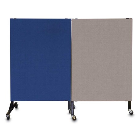 United Visual Products Enclosed Corkboard, 3 Door, 96"x48", 4" Fra UV3420-GOLD-APRICOT